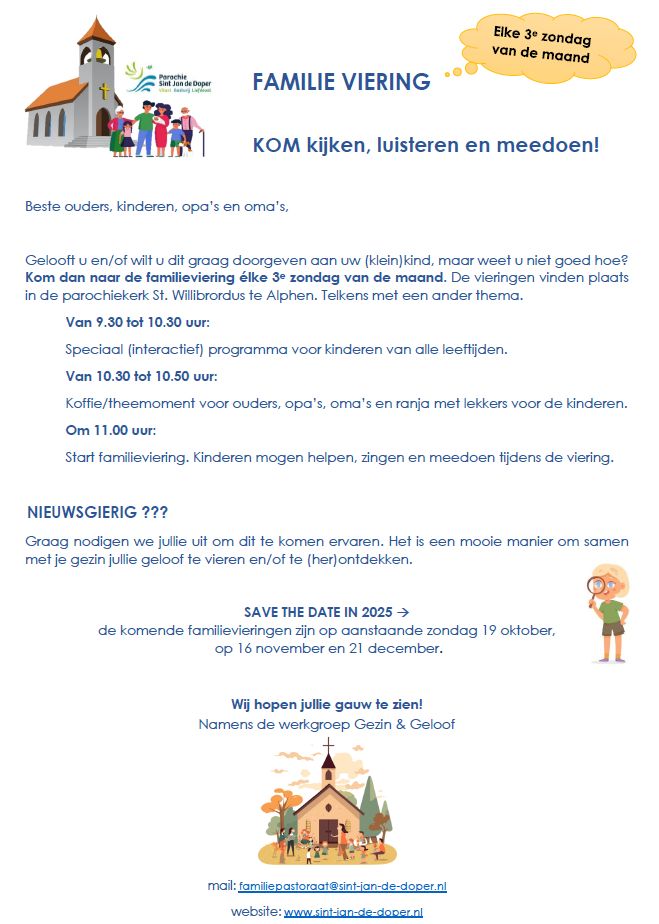 familieviering 18 oktober