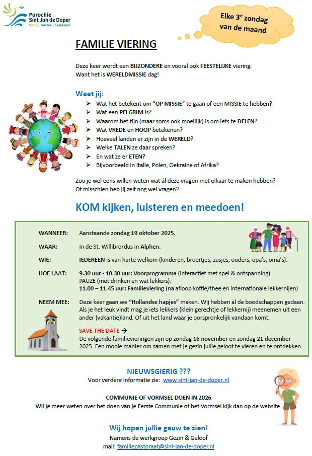 familieviering 19 oktober